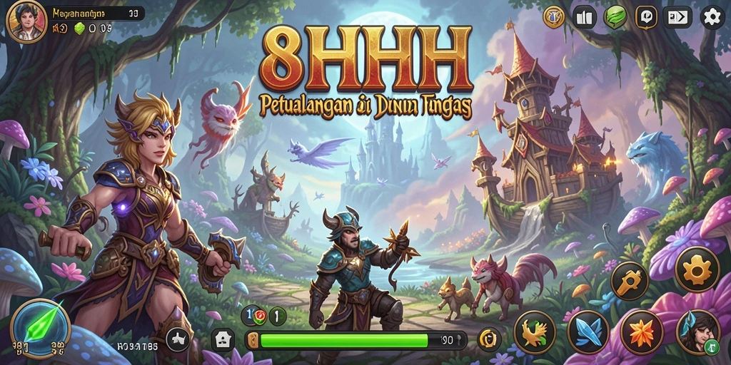 Gameplay menarik dari 8HHH yang penuh tantangan petualangan.