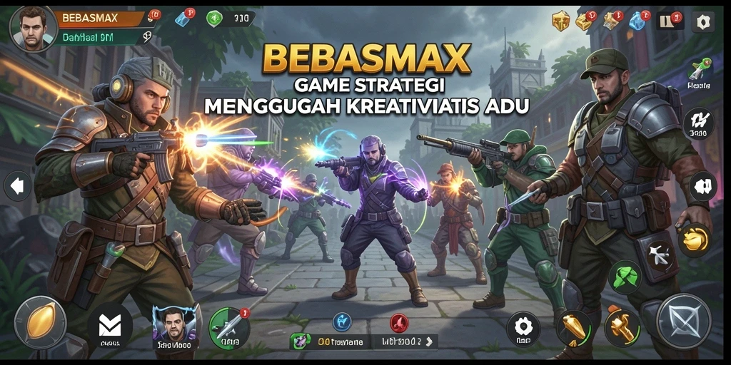 Tampilan gameplay BEBASMAX menampilkan strategi dan kreativitas dalam membangun kerajaan.