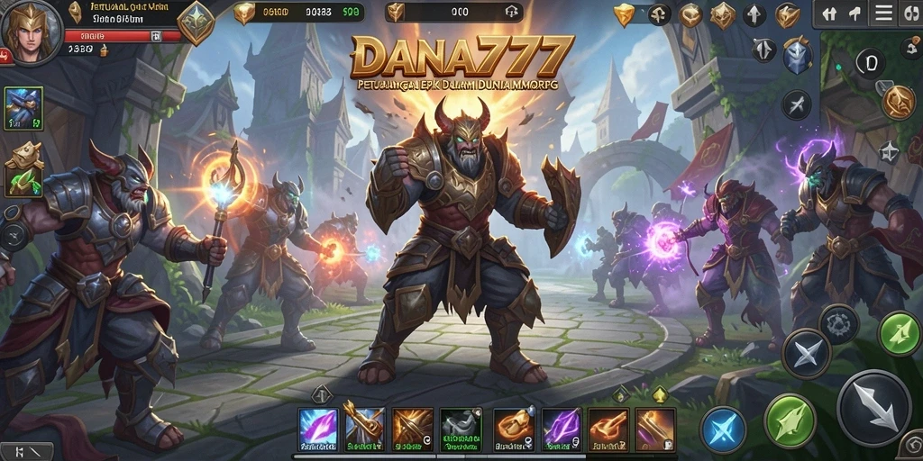 Tampilan gameplay DANA777 dengan pertarungan seru dan interaksi antar pemain.