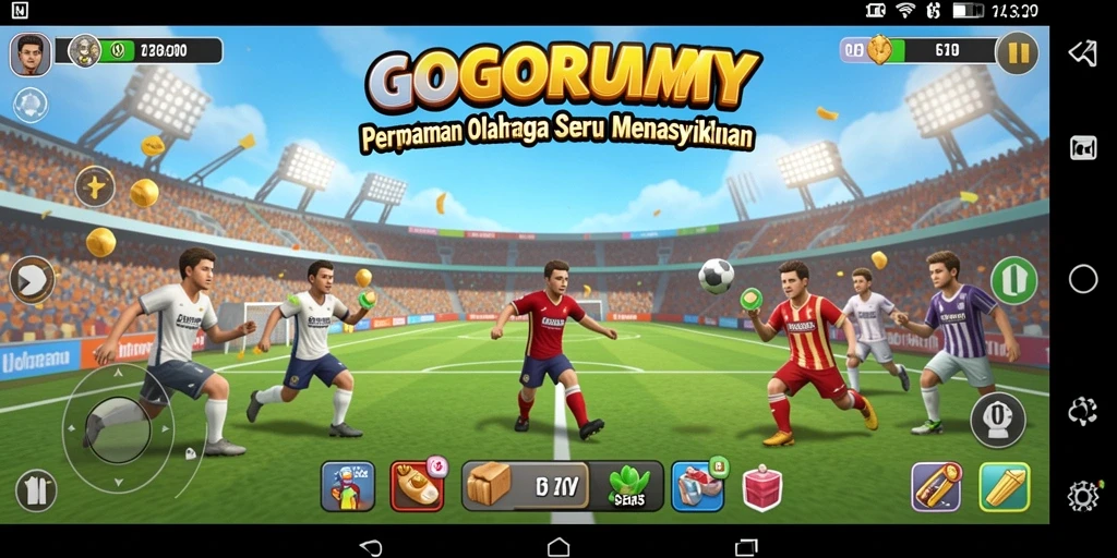 Tampilan gameplay GOGORUMMY yang penuh aksi dan strategi.