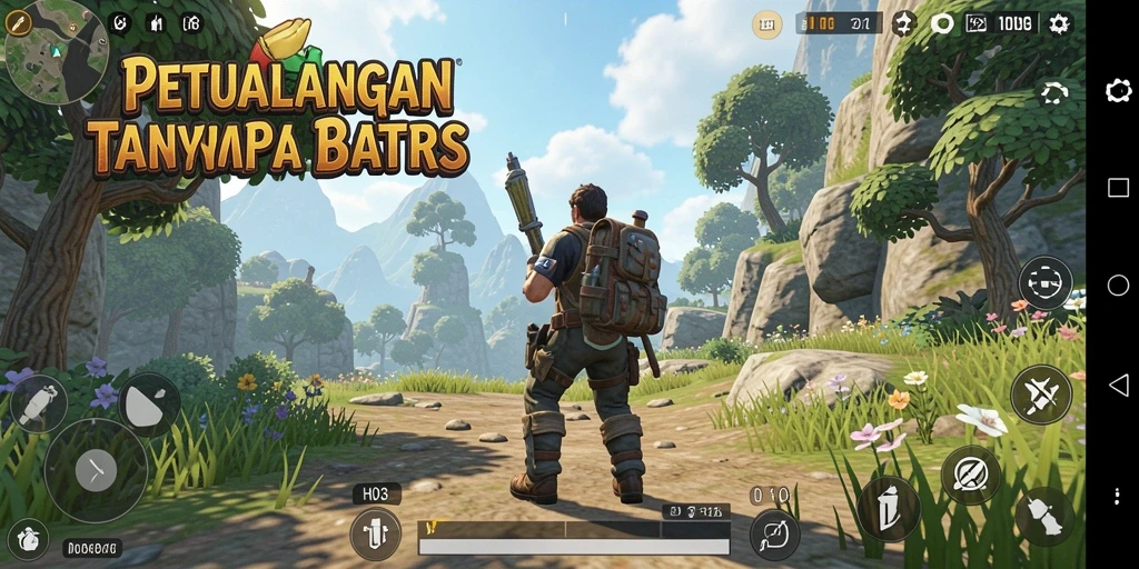 Screenshot gameplay yang menampilkan eksplorasi dunia terbuka H03.