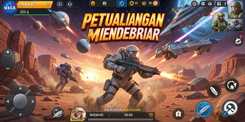 Tampilan gameplay NASA4D yang penuh aksi dan tantangan seru.