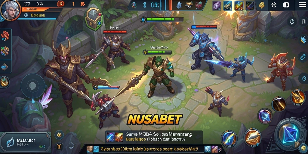 Tampilan menarik dari gameplay NUSABET yang menampilkan pertarungan tim.
