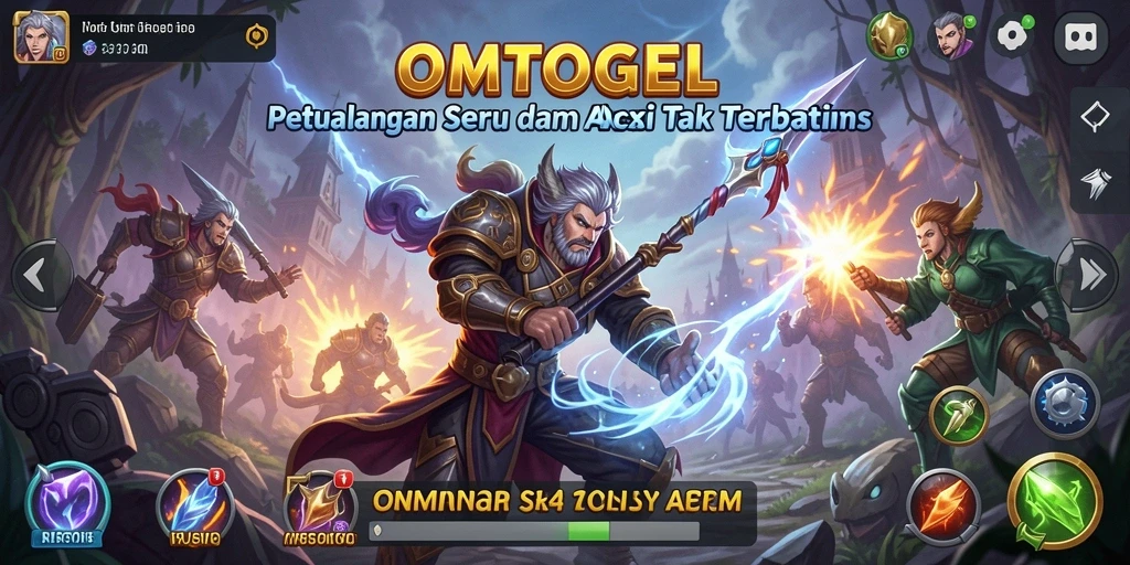 Tangkapan layar menunjukkan momen aksi mendebarkan dalam OMTOGEL.