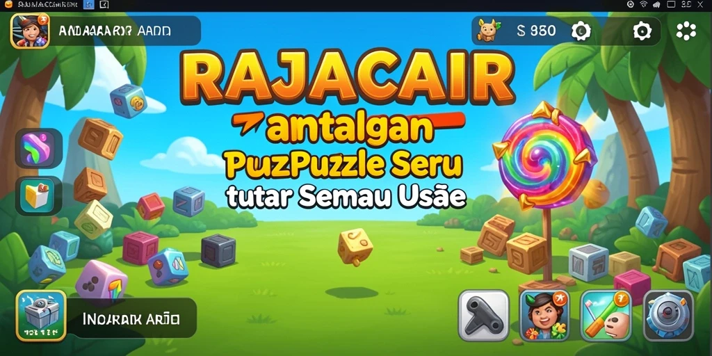 Tampilan gameplay Puzzle RAJACAIR yang menarik dan menantang.