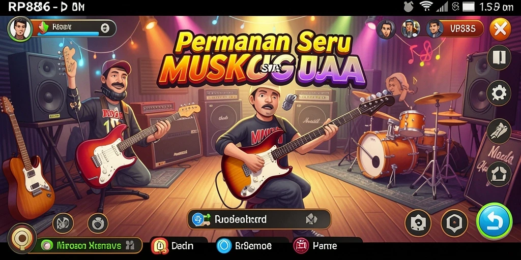 Tampilan gameplay RP886 yang seru dan interaktif dalam permainan musik.
