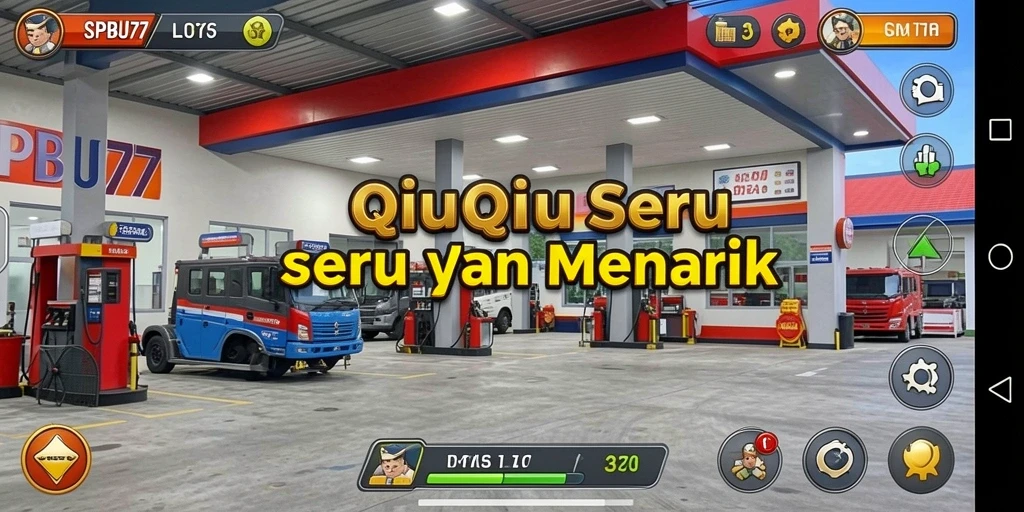 Tampilan gameplay menarik SPBU77 dengan kartu QiuQiu.