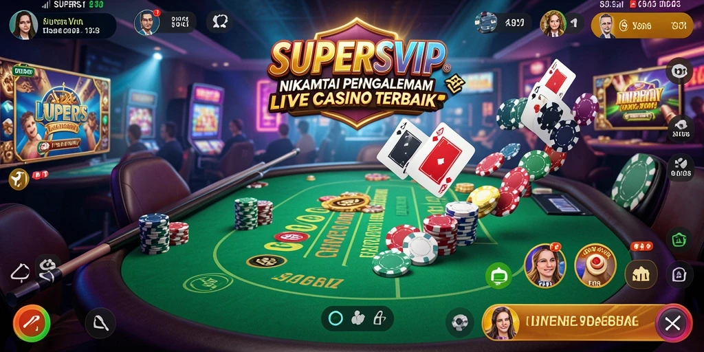 Tampilan menarik dari gameplay Live Casino SUPERSVIP yang interaktif.