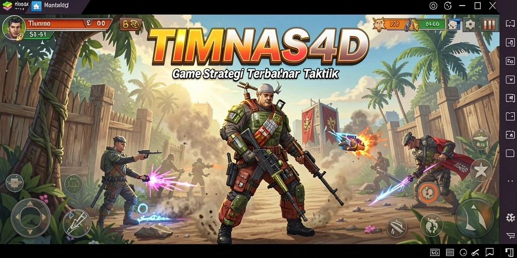 Tampilan gameplay menarik dari TIMNAS4D yang menyuguhkan strategi.
