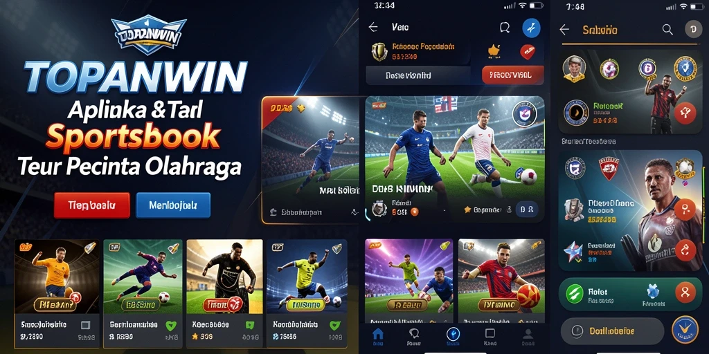 Screenshot utama TOPANWIN menampilkan antarmuka aplikasi Sportsbook yang intuitif.