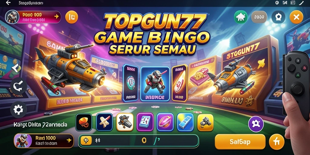 Tampilan gameplay seru dari TOPGUN77 dengan Bingo menyenangkan.