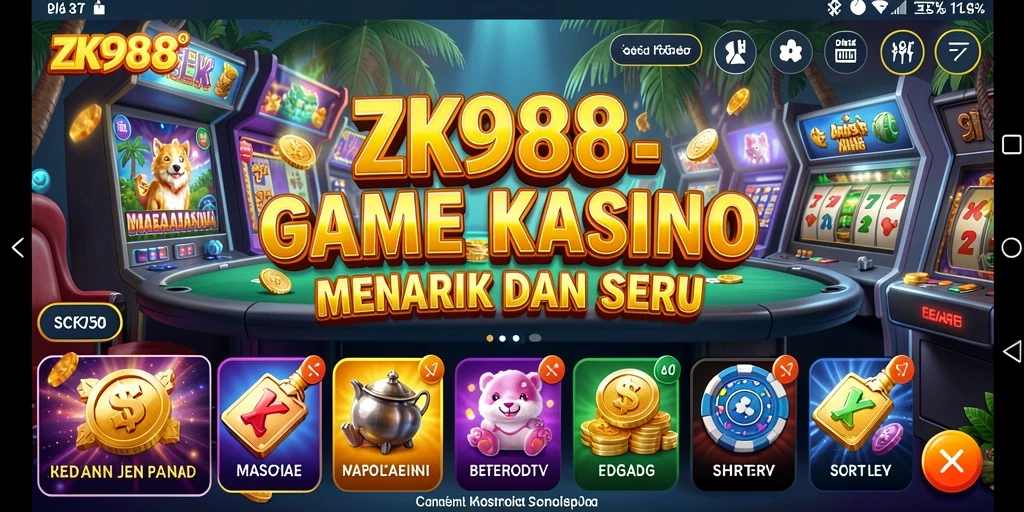 Screenshot ZK988 menampilkan gameplay Kasino yang menarik dan interaktif.